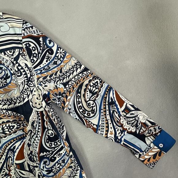 Chicos Sz 3 No-Iron Top Women Plus Sz 16 XL Work Wear Casual Comfortable Paisley - Picture 11 of 16